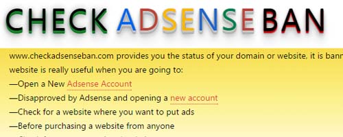 Check Adsense Ban