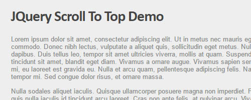 jquery scroll to top