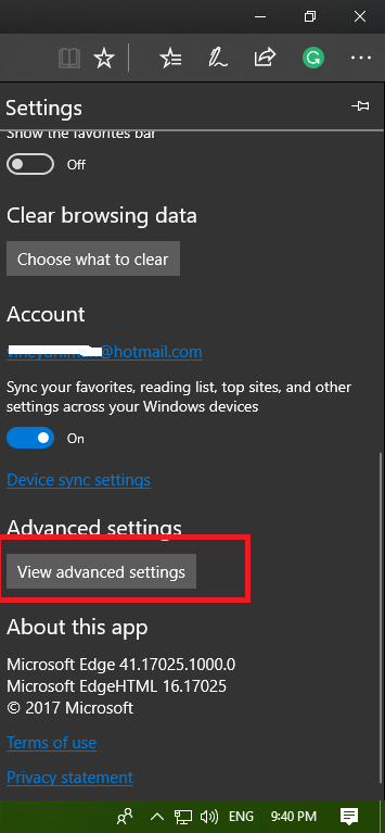 1.2 view advanced settings