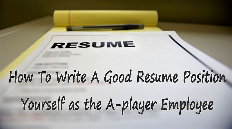 Write a Good Resume